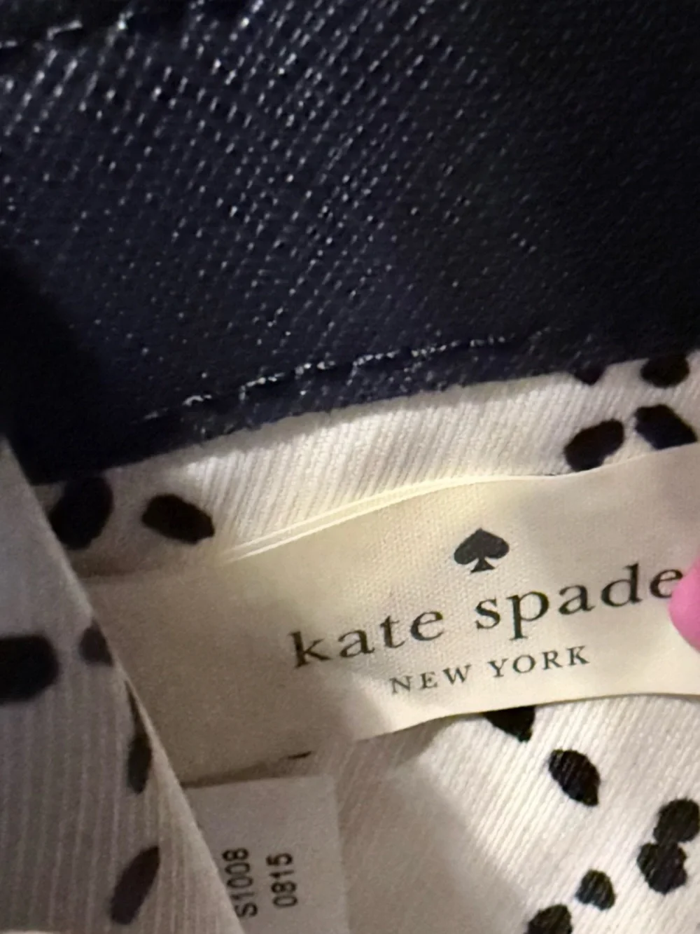 Kate Spade New York Navy Saffiano Zip Around Wallet - Picture 10 of 11